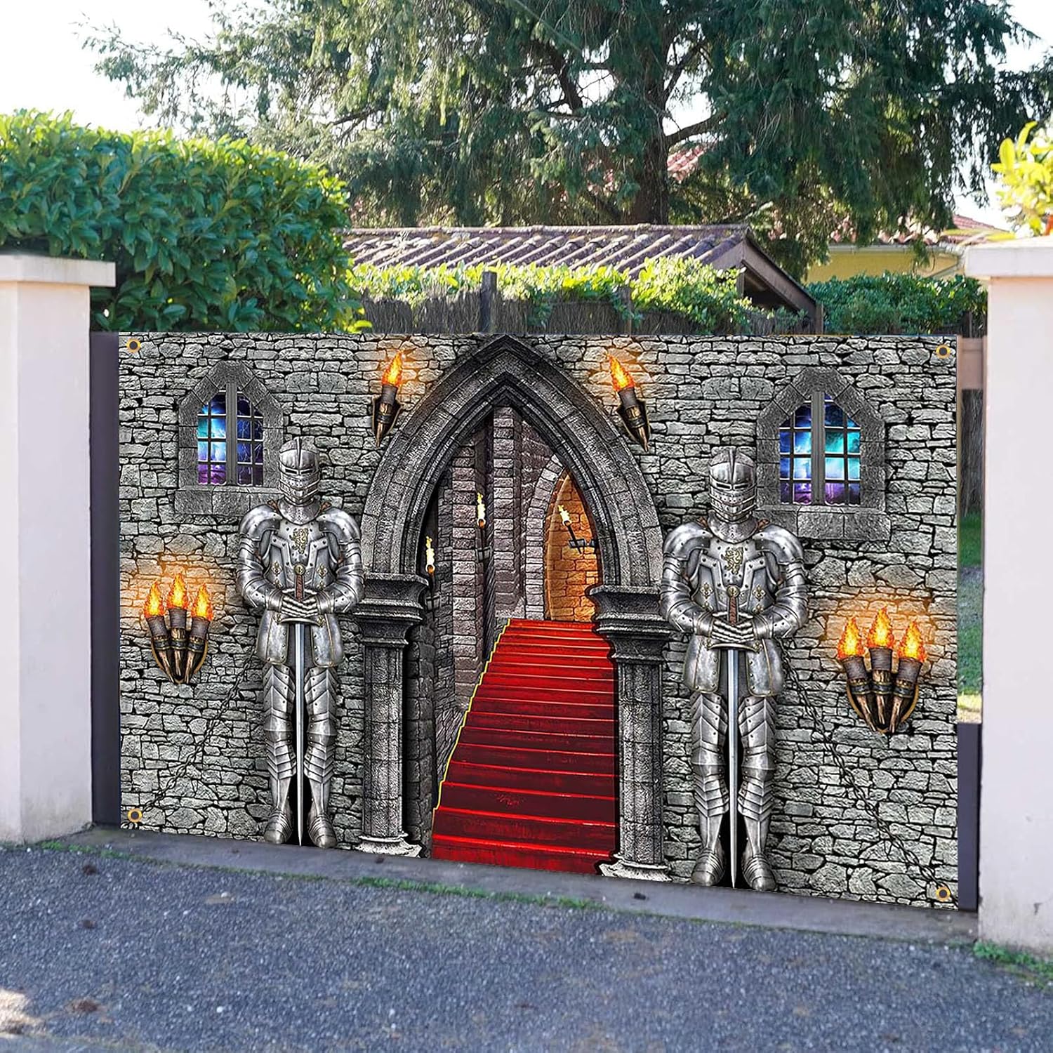 Avezano Medieval Banner for Castle Backdrop Party Decor